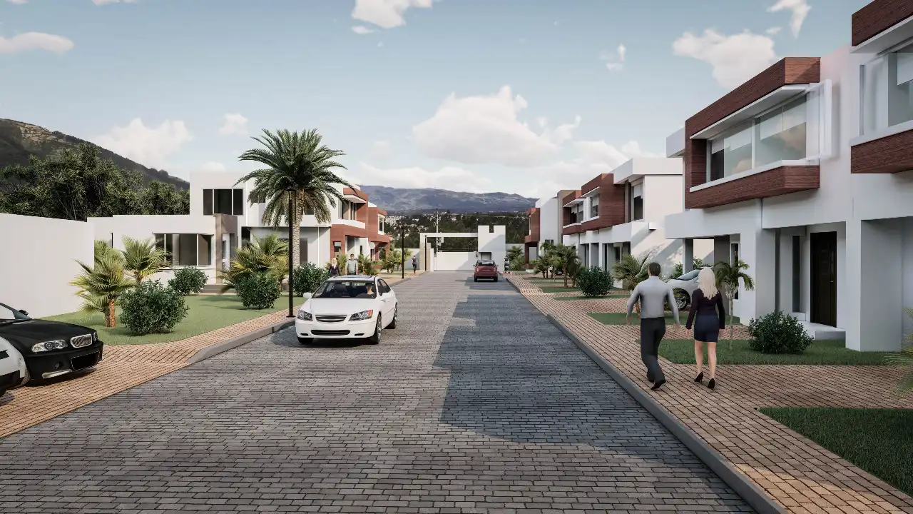 Render exterior de vivienda
