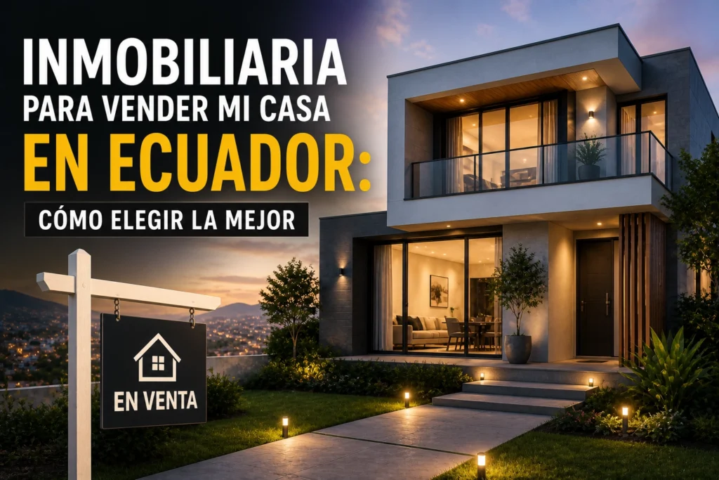 Inmobiliaria para vender casa en Ecuador con vivienda moderna en venta y enfoque en elección de agencia adecuada
