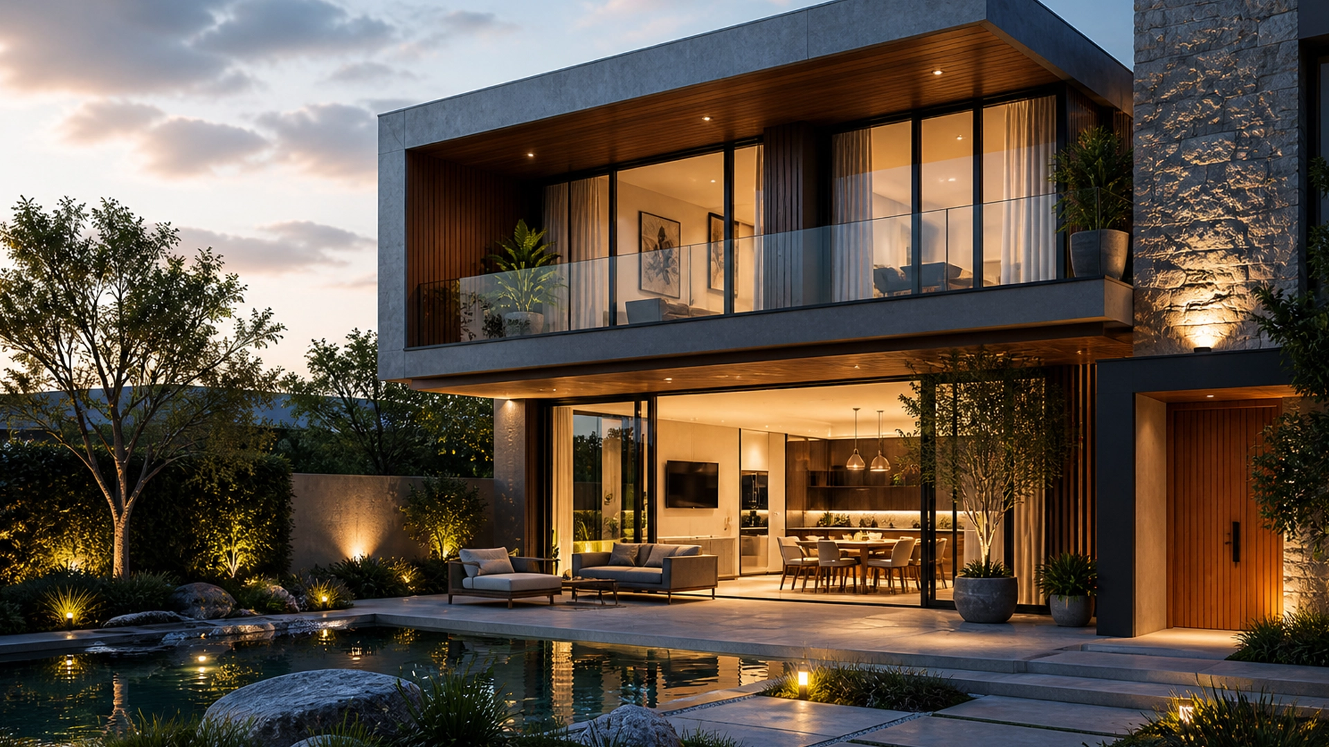 que es un render en arquitectura ejemplo exterior vivienda moderna fotorrealista