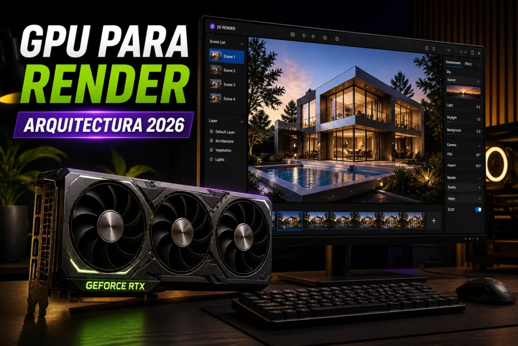 Tarjeta gráfica para render 2026: cuál elegir según tu software