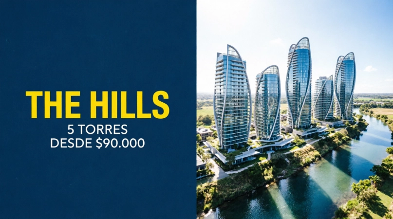 The Hills Puerto Santa Ana: 5 torres de diseño orgánico en Guayaquil. Departamentos desde $90,000 frente al río Guayas.