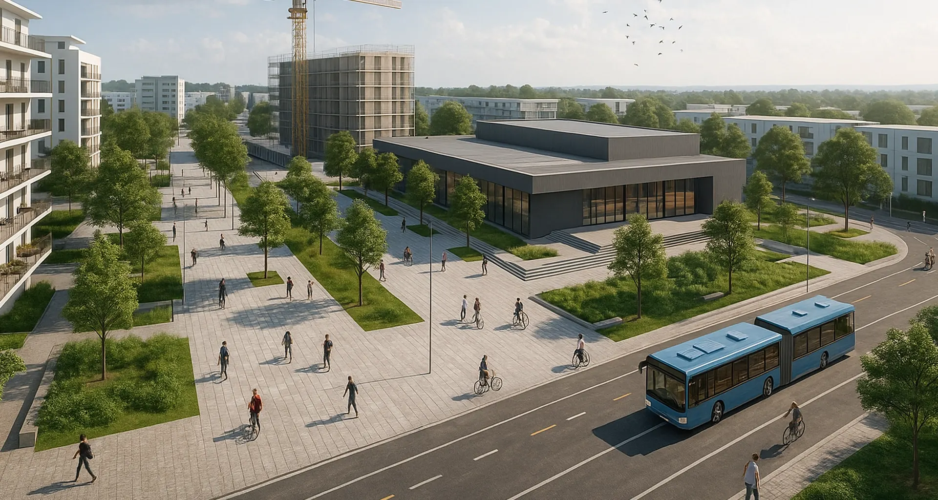 Visualización 3D de regeneración urbana