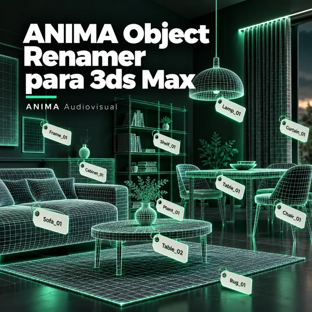 ANIMA Object Renamer — Script para Renombrar Objetos en 3ds Max — ANIMA Audiovisual